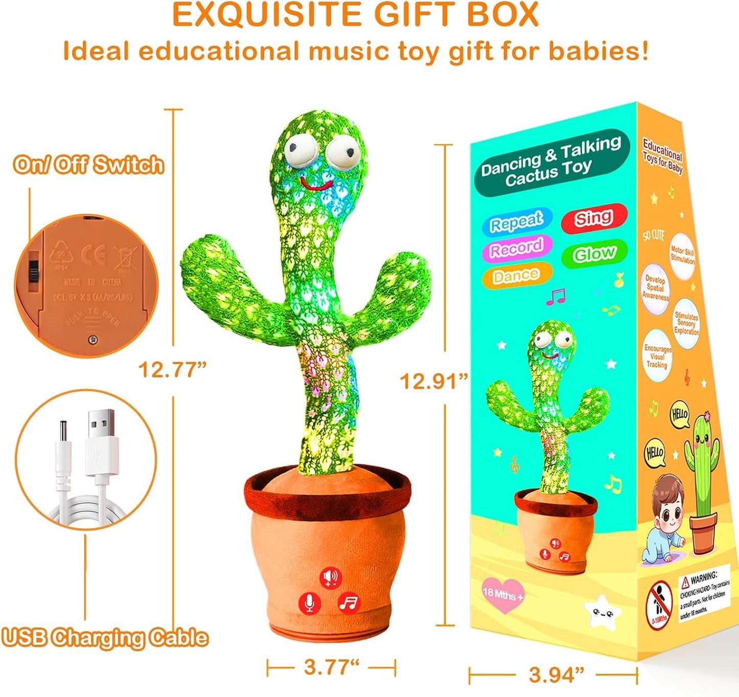 Magic Dancing & Talking Cactus Toy